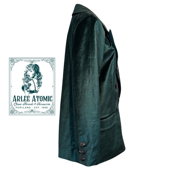 Free People Ashby Double Breasted Blazer in Jade - Picture 3 of 10